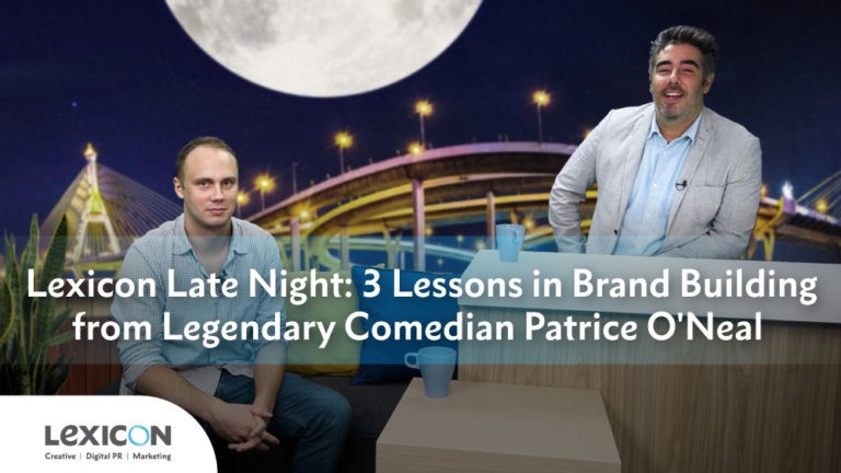 two men speaking on late night show