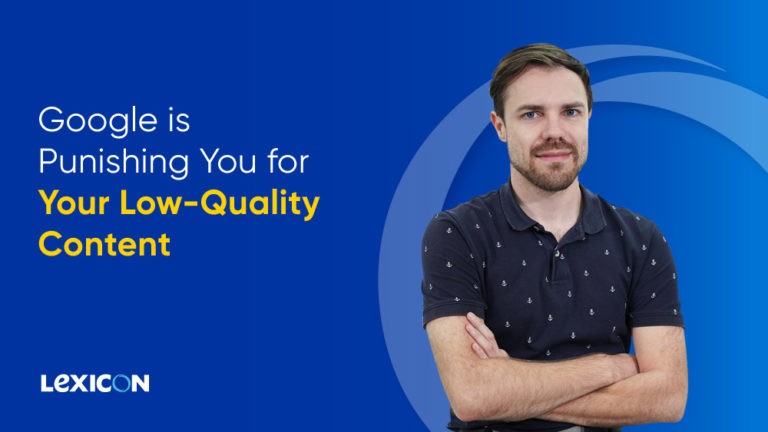 man speaking about low quality website content
